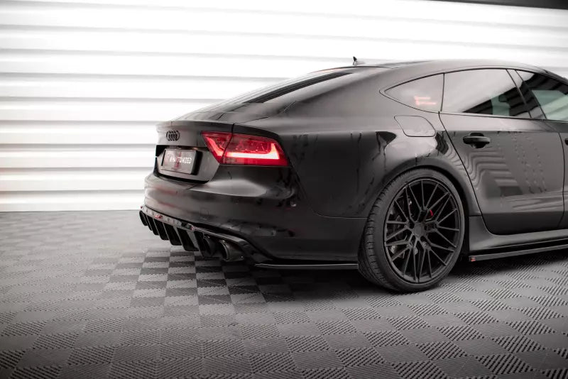 Maxton Design Diffusor Flaps für Audi A7 S-Line C7 Hochglanz schwarz – Ansicht 2