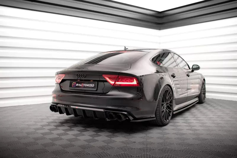 Maxton Design Diffusor Flaps für Audi A7 S-Line C7 Hochglanz schwarz – Ansicht 3