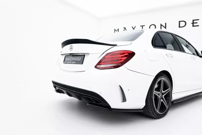 Maxton Design Diffusor Flaps für Mercedes C-Klasse AMG-Line Limousine W205 Hochglanz schwarz – Ansicht 1