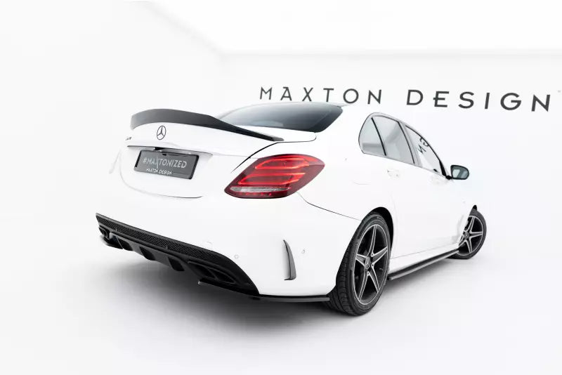 Maxton Design Diffusor Flaps für Mercedes C-Klasse AMG-Line Limousine W205 Hochglanz schwarz – Ansicht 2