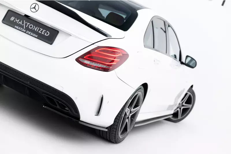 Maxton Design Diffusor Flaps für Mercedes C-Klasse AMG-Line Limousine W205 Hochglanz schwarz – Ansicht 3