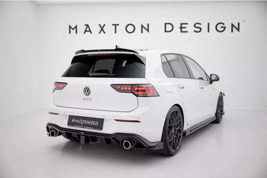 Maxton Design Diffusor Flaps V.2 mit Flaps für VW Golf 8 GTI / GTE Hochglanz schwarz – Ansicht 1