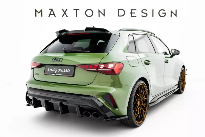 Maxton Design Diffusor Flaps V.3 für Audi S3 Sportback 8Y Facelift Hochglanz schwarz – Ansicht 3