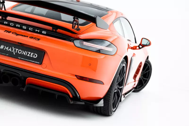 Maxton Design Heckdiffusor für Porsche 718 Cayman GTS 982c Hochglanz schwarz – Ansicht 1