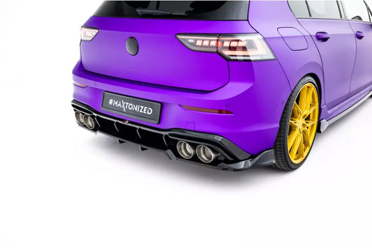 Maxton Design Heckdiffusor V.1 für VW Golf 8 R / Golf 8 R Facelift Hochglanz schwarz – Ansicht 1