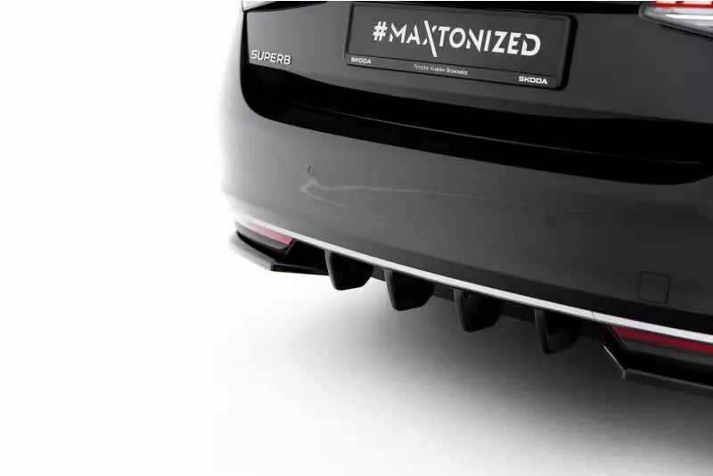Maxton Design Heckdiffusor für Skoda Superb Mk4 Hochglanz schwarz – Ansicht 3