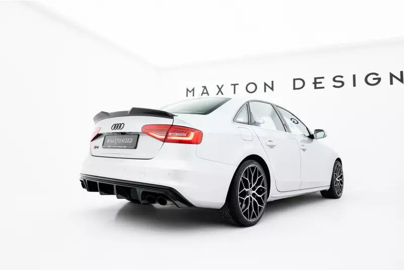 Maxton Design Heckspoiler 3D für Audi S4 Limousine B8 Facelift Hochglanz schwarz – Ansicht 3