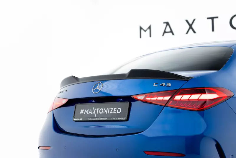 Maxton Design Heckspoiler 3D für Mercedes C 43 / AMG-Line Limousine W206 Hochglanz schwarz – Ansicht 1