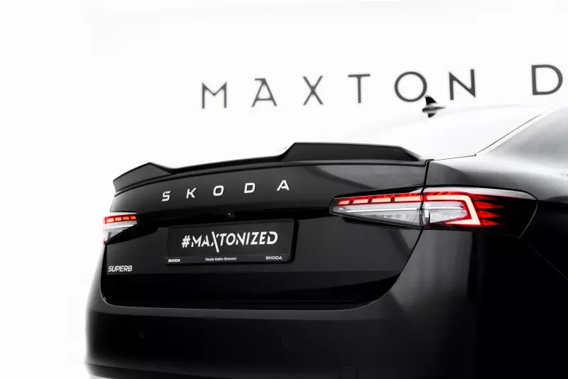 Maxton Design Heckspoiler 3D für Skoda Superb Limousine Mk4 Hochglanz schwarz – Ansicht 2
