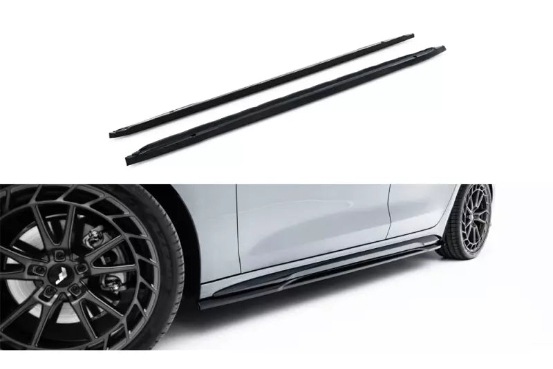 Maxton Design Seitenschweller (Paar) für Audi A5 S-Line / S5 Limousine / Avant B10 Hochglanz schwarz – Ansicht 2