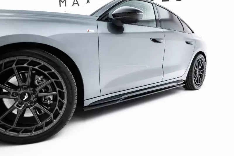 Maxton Design Seitenschweller (Paar) für Audi A5 S-Line / S5 Limousine / Avant B10 Hochglanz schwarz – Ansicht 3