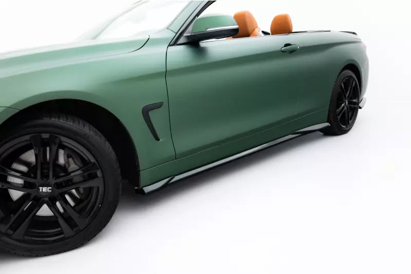 Maxton Design Seitenschweller (Paar) für BMW 4er Cabrio / Coupe F33 / F32 Hochglanz schwarz – Ansicht 2