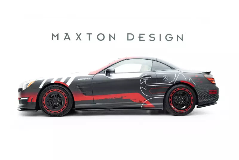 Maxton Design Seitenschweller (Paar) für Mercedes SL 63 AMG R231 Hochglanz schwarz – Ansicht 1