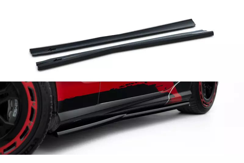 Maxton Design Seitenschweller (Paar) für Mercedes SL 63 AMG R231 Hochglanz schwarz – Ansicht 2