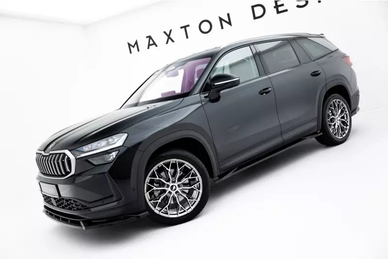 Maxton Design Seitenschweller (Paar) für Skoda Kodiaq Mk2 Hochglanz schwarz – Ansicht 1
