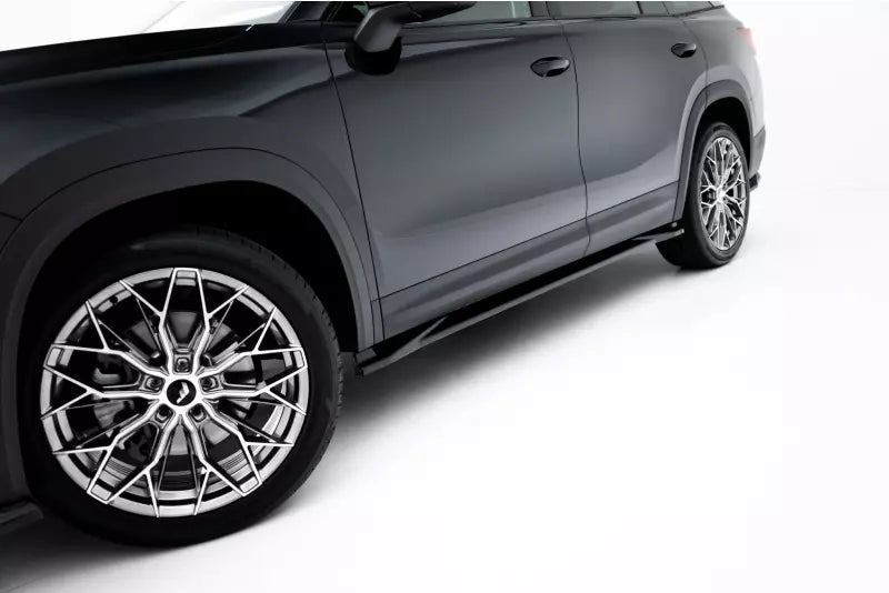 Maxton Design Seitenschweller (Paar) für Skoda Kodiaq Mk2 Hochglanz schwarz – Ansicht 2
