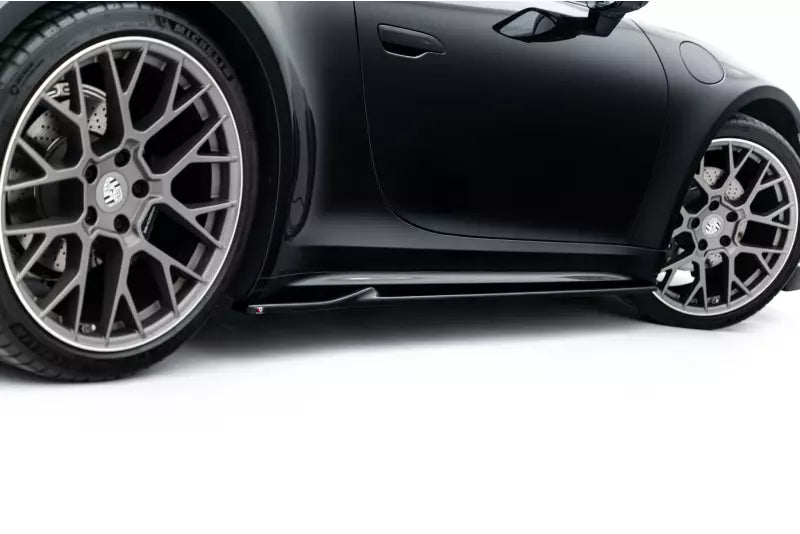 Maxton Design Seitenschweller (Paar) V.1 für Porsche 911 Carrera Sport Design 992 Hochglanz schwarz – Ansicht 4