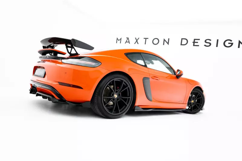 Maxton Design Seitenschweller (Paar) V.2 für Porsche 718 Cayman GTS 982c Hochglanz schwarz – Ansicht 1