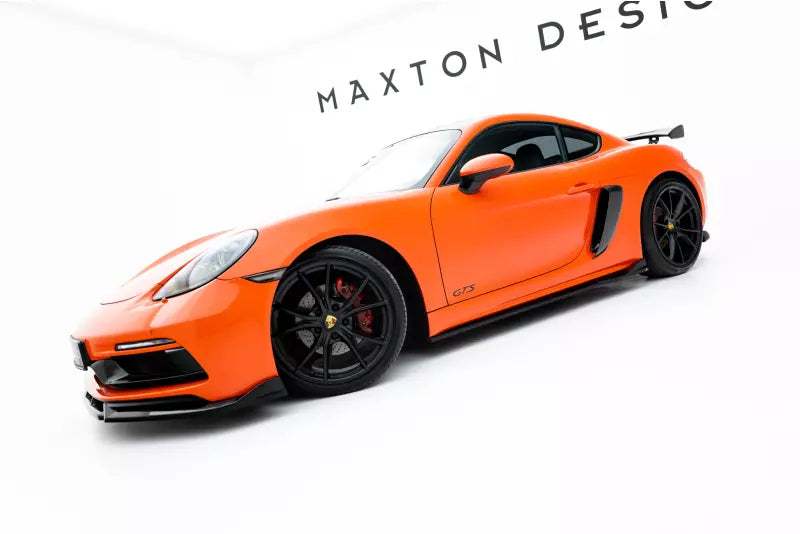 Maxton Design Seitenschweller (Paar) V.2 für Porsche 718 Cayman GTS 982c Hochglanz schwarz – Ansicht 3