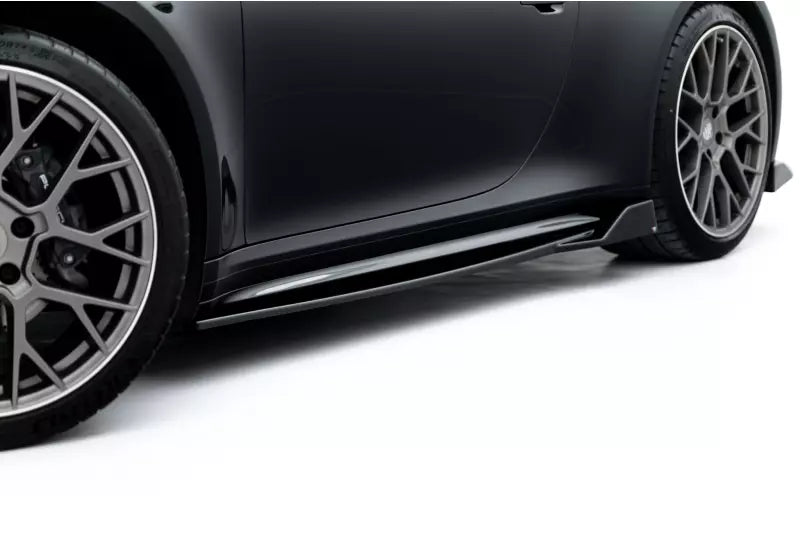 Maxton Design Seitenschweller (Paar) V.2 für Porsche 911 Carrera Sport Design 992 Hochglanz schwarz – Ansicht 2
