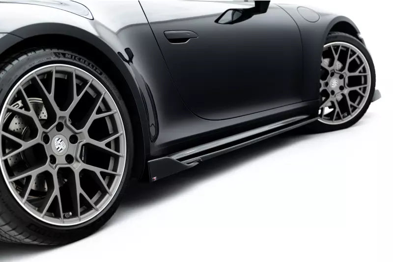 Maxton Design Seitenschweller (Paar) V.2 für Porsche 911 Carrera Sport Design 992 Hochglanz schwarz – Ansicht 3