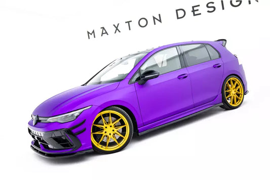 Maxton Design Seitenschweller (Paar) V.5 für VW Golf 8 R / Golf 8 R Facelift Hochglanz schwarz – Ansicht 1