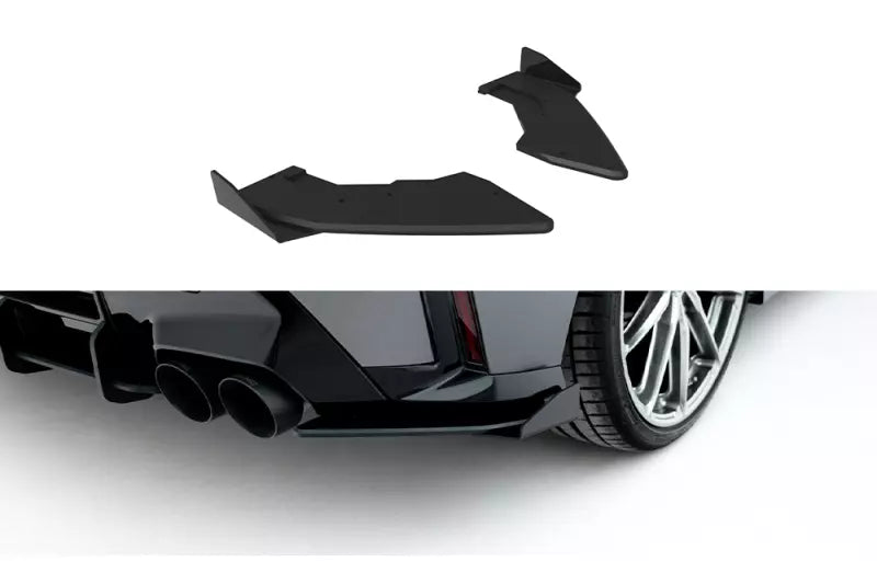 Maxton Design Street Pro Diffusor Flaps V.1 für BMW M135i F70 Schwarz matt mit Hochglanz Flaps – Ansicht 2