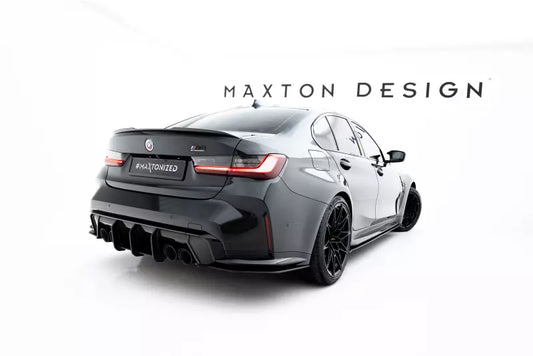 Maxton Design Street Pro Diffusor Flaps V.3 für BMW M3 Limousine / Touring G80 / G81 Schwarz – Ansicht 1