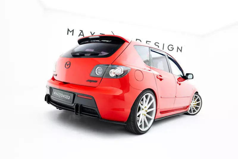 Maxton Design Street Pro Diffusor Flaps für Mazda 3 MPS Mk1 EU Version Schwarz – Ansicht 1