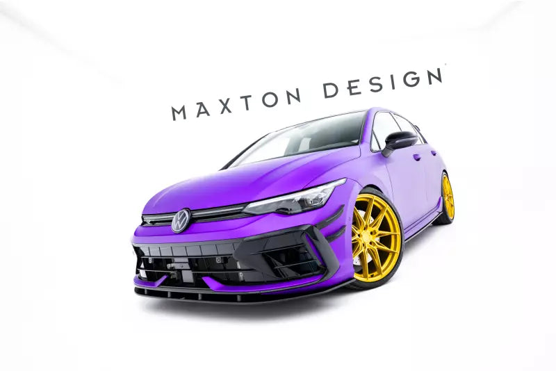 Maxton Design Street Pro Frontlippe für VW Golf 8 R Facelift Schwarz – Ansicht 1
