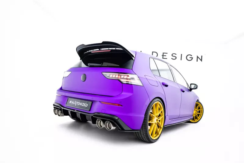 Maxton Design Street Pro Diffusor Flaps V.2 für VW Golf 8 R / VW Golf 8 R Facelift Schwarz – Ansicht 1