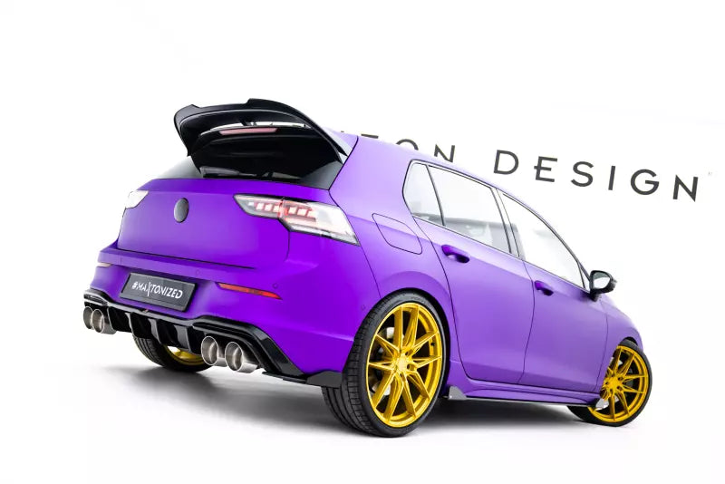 Maxton Design Street Pro Diffusor Flaps V.2 für VW Golf 8 R / VW Golf 8 R Facelift Schwarz mit Hochglanz Flaps – Ansicht 3