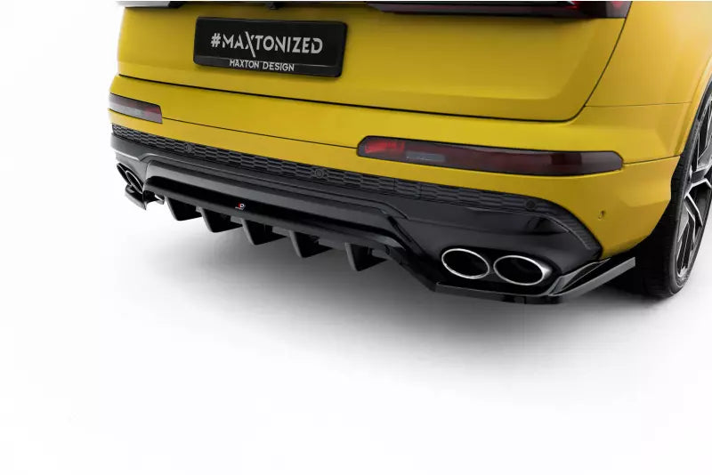 Maxton Design mittlerer Heckdiffusor DTM Look für Audi SQ7 Mk2 Facelift Hochglanz schwarz – Ansicht 1