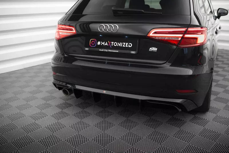 Maxton Design Heckdiffusor V.1 für Audi A3 Sportback 8V Facelift Hochglanz schwarz – Ansicht 1