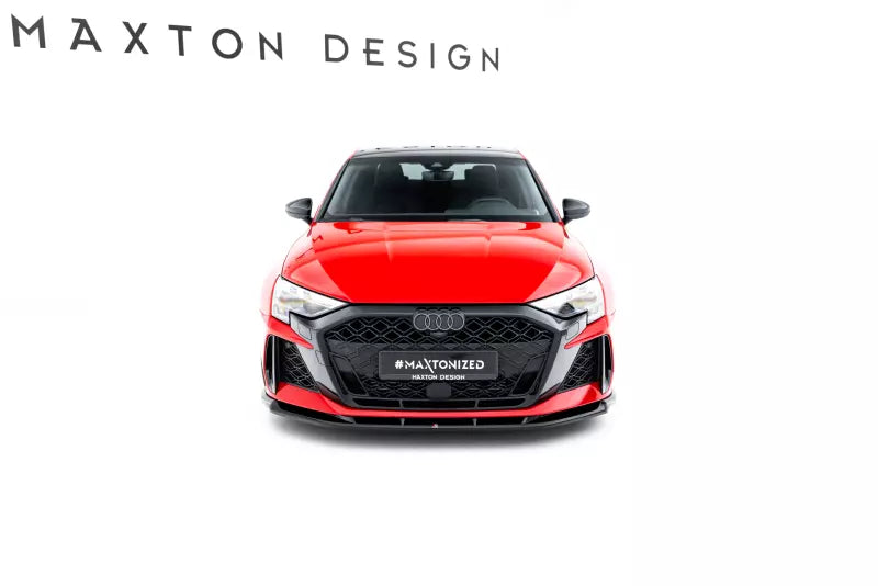 Maxton Design Frontlippe V.1 für Audi RS3 Limousine 8Y Facelift Hochglanz schwarz – Ansicht 1