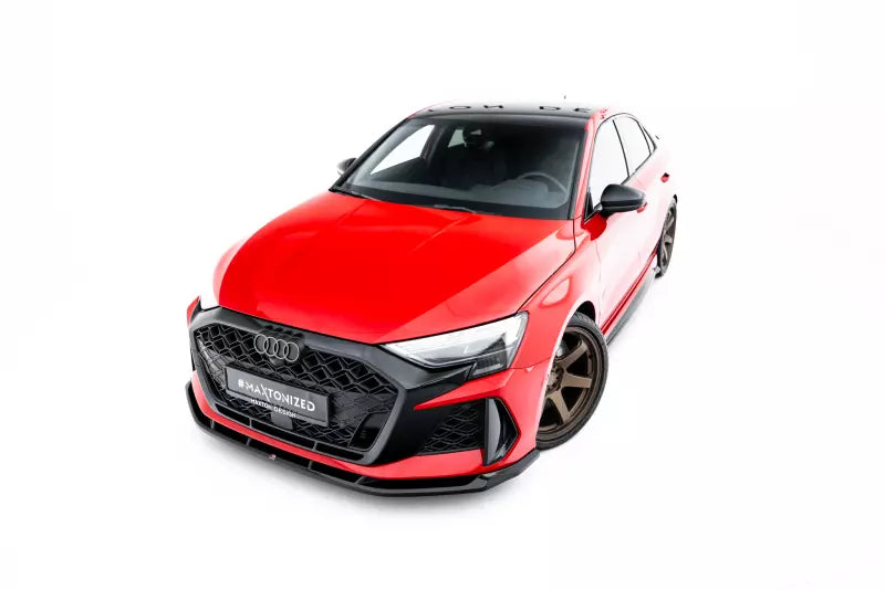 Maxton Design Frontlippe V.1 für Audi RS3 Limousine 8Y Facelift Hochglanz schwarz – Ansicht 2