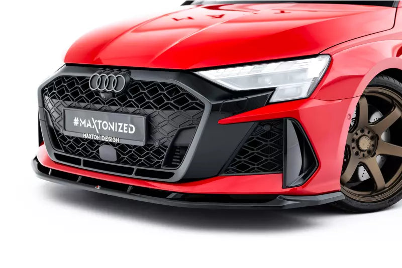 Maxton Design Frontlippe V.1 für Audi RS3 Limousine 8Y Facelift Hochglanz schwarz – Ansicht 4
