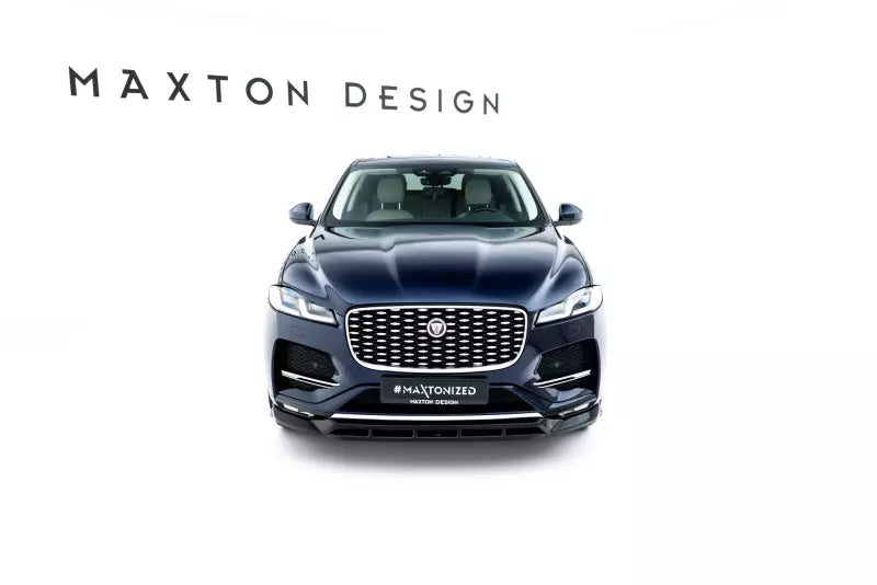 Maxton Design Frontlippe für Jaguar F-Pace R-Sport Mk1 Facelift Hochglanz schwarz – Ansicht 1