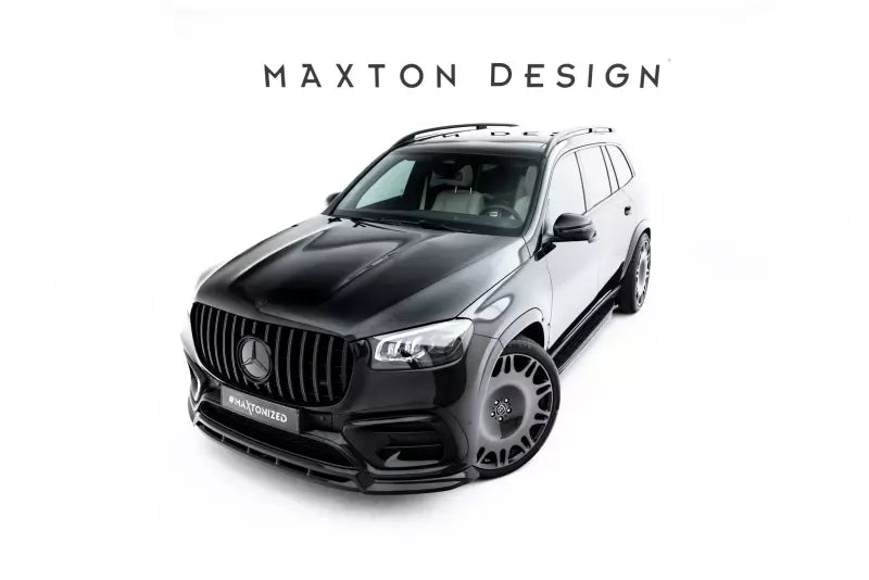 Maxton Design Frontlippe für Mercedes GLS AMG-Line X167 Facelift Hochglanz schwarz – Ansicht 1