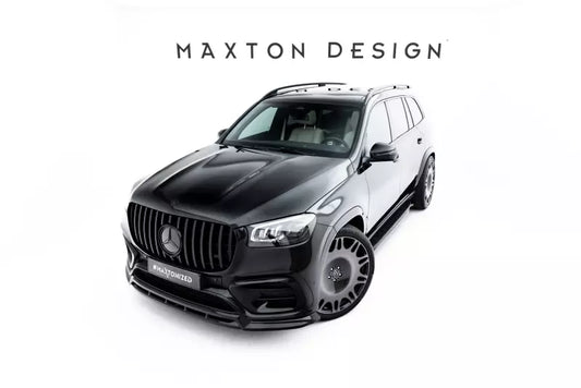 Maxton Design Frontlippe für Mercedes GLS AMG-Line X167 Facelift Hochglanz schwarz – Ansicht 1