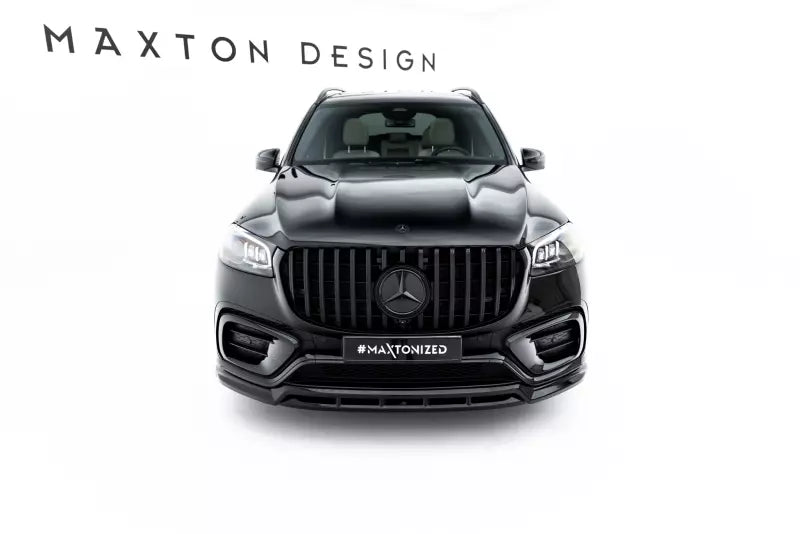 Maxton Design Frontlippe für Mercedes GLS AMG-Line X167 Facelift Hochglanz schwarz – Ansicht 4
