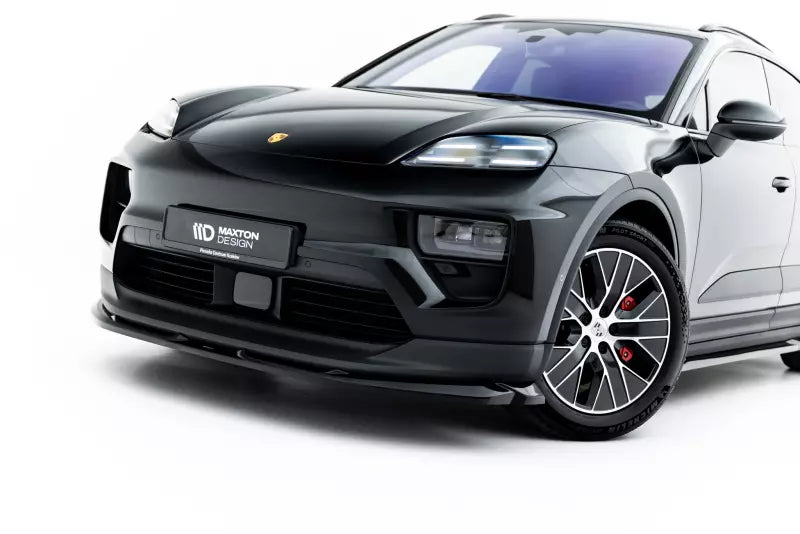 Maxton Design Frontlippe für Porsche Macan EV Mk1 Hochglanz schwarz – Ansicht 1