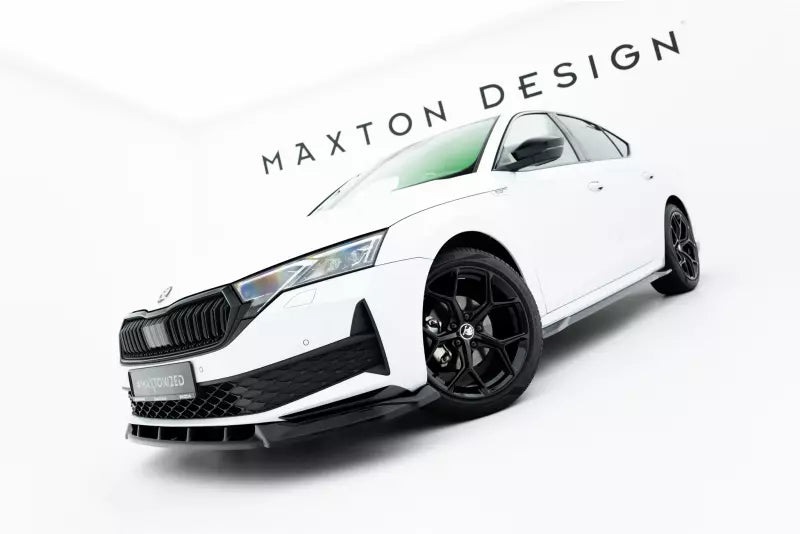 Maxton Design Frontlippe für Skoda Octavia SportLine Liftback / Combi Mk4 Facelift Hochglanz schwarz – Ansicht 1