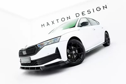 Maxton Design Frontlippe für Skoda Octavia SportLine Liftback / Combi Mk4 Facelift Hochglanz schwarz – Ansicht 1