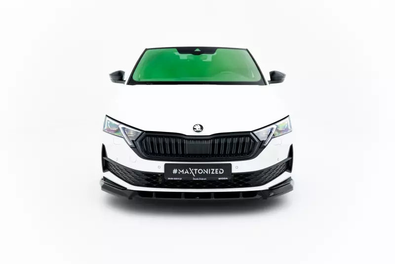 Maxton Design Frontlippe für Skoda Octavia SportLine Liftback / Combi Mk4 Facelift Hochglanz schwarz – Ansicht 3