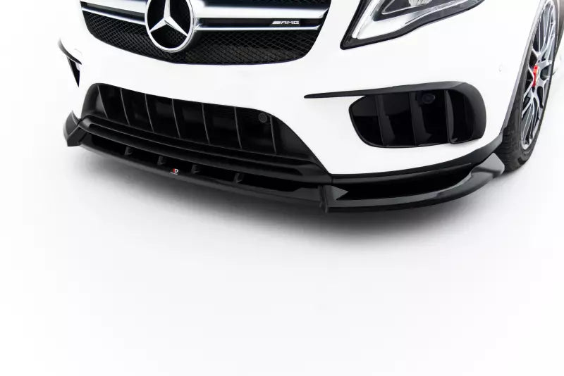 Maxton Design Frontlippe V.1 für Mercedes GLA 45 AMG X156 Facelift Hochglanz schwarz – Ansicht 1