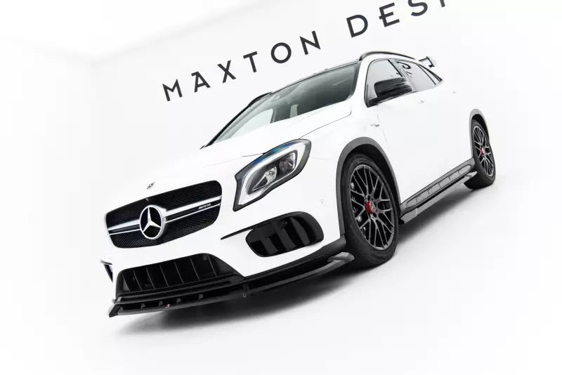 Maxton Design Frontlippe V.1 für Mercedes GLA 45 AMG X156 Facelift Hochglanz schwarz – Ansicht 2
