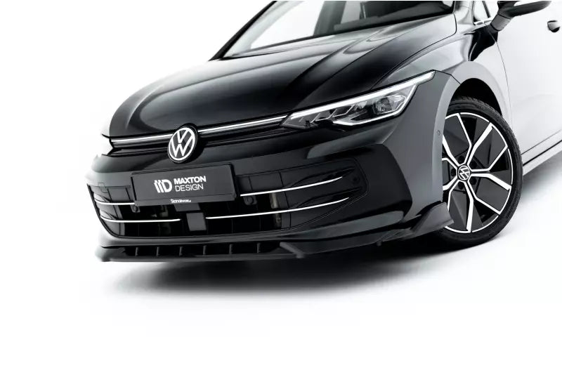 Maxton Design Frontlippe V.1 für VW Golf 8 Facelift Hochglanz schwarz – Ansicht 1