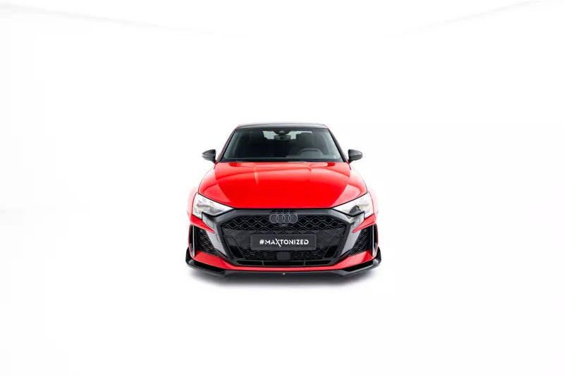 Maxton Design Frontlippe V.2 für Audi RS3 Limousine 8Y Facelift Hochglanz schwarz – Ansicht 1