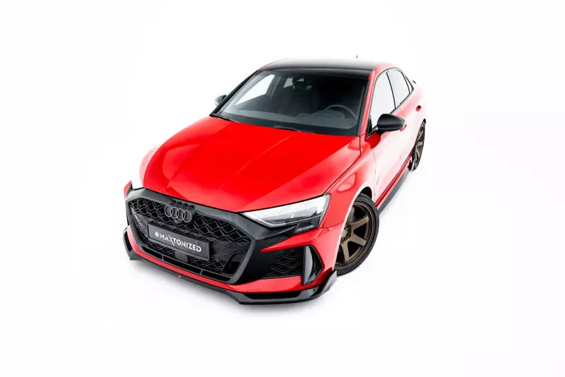 Maxton Design Frontlippe V.2 für Audi RS3 Limousine 8Y Facelift Hochglanz schwarz – Ansicht 2